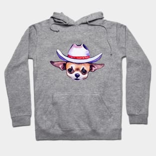 Cowboy Chihuahua Watercolour Hoodie